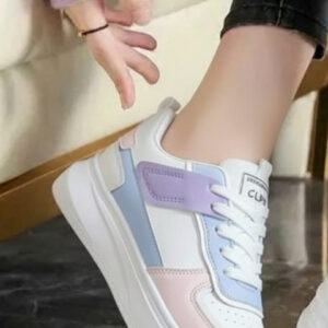Shozie Stylish Sneakers Shoes for Women And Girls Sneakers For Women (White, Purple , 3)