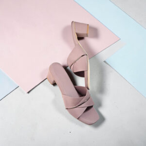 Women's Block Heel Sandals ? Purple | Stylish Open-Toe Slip-On Party & Casual Heels