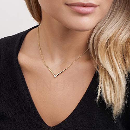 Single Diamond Pendant Necklace for Women & Girls ? Elegant Solitaire Pendant with Extendable Chain | Stylish Everyday & Party Wear - Image 2