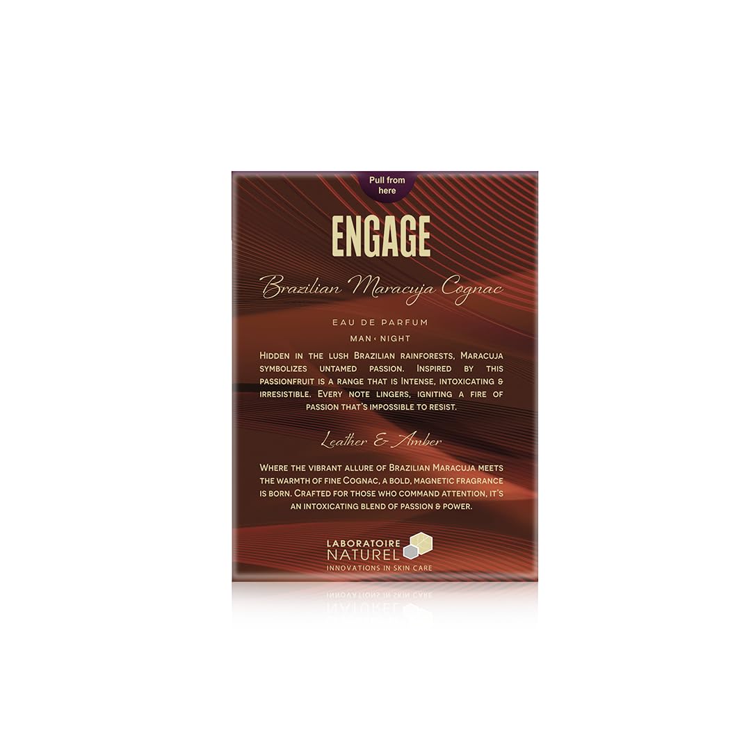 Engage Brazilian Maracuja Cognac Eau De Perfume for Men | Long-Lasting Luxury Fragrance with Amber, Leather & Oud - Image 6