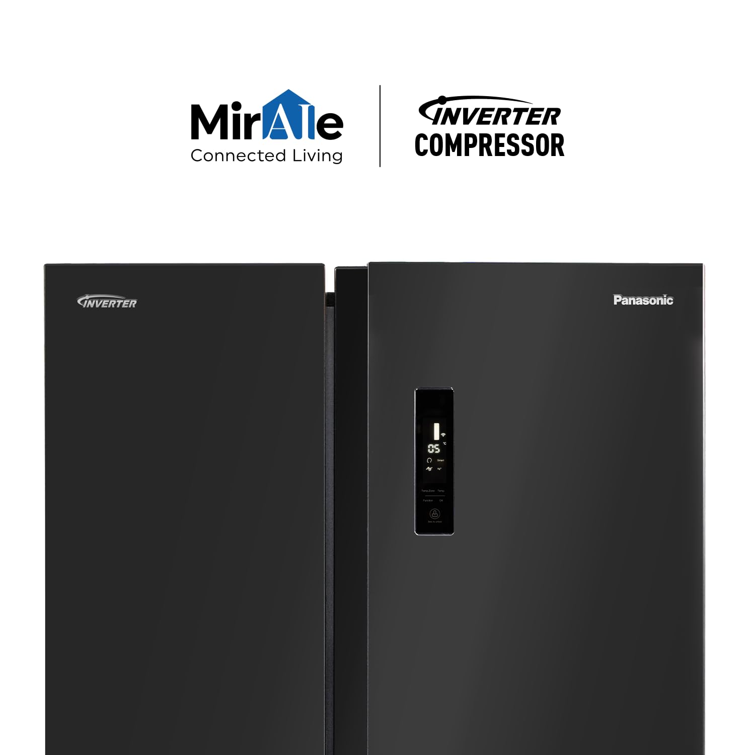 Panasonic 592L Wi-Fi Inverter Frost-Free Side by Side Refrigerator | NR-BS62MKX1 | Black Stainless Steel Finish | Smart Cooling & Touch Display - Image 3