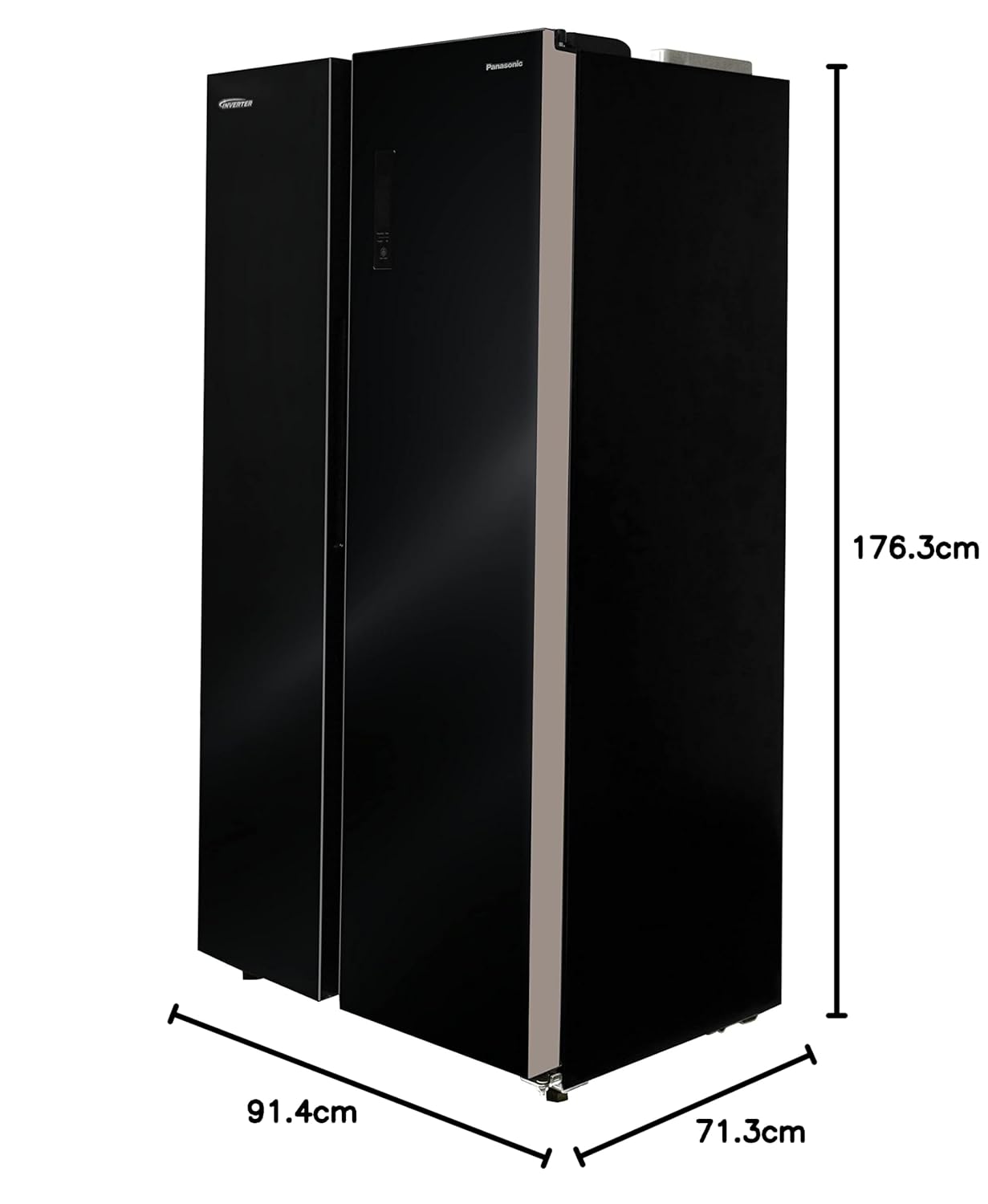 Panasonic 592L Wi-Fi Inverter Frost-Free Side by Side Refrigerator | NR-BS62MKX1 | Black Stainless Steel Finish | Smart Cooling & Touch Display - Image 8