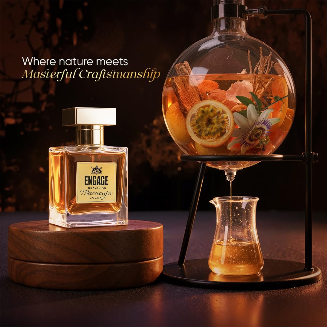 Engage Brazilian Maracuja Cognac Eau De Perfume for Men | Long-Lasting Luxury Fragrance with Amber, Leather & Oud - Image 4