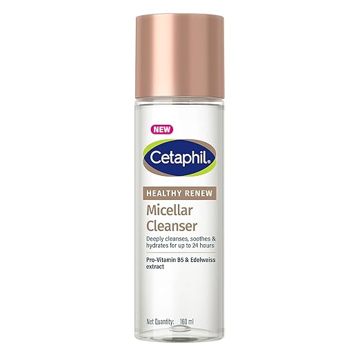 Cetaphil Healthy Renew Anti-Ageing Micellar Cleanser 160ml ? Gentle No-Rinse Facial Cleanser for Sensitive Skin, Removes Makeup & Impurities, Hydrating & Soothing Formula