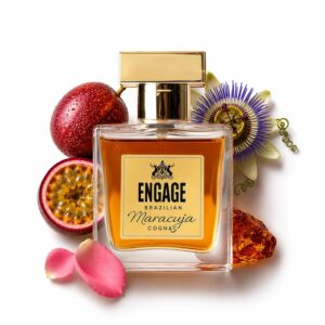 Engage Brazilian Maracuja Cognac Eau De Perfume for Men | Long-Lasting Luxury Fragrance with Amber, Leather & Oud