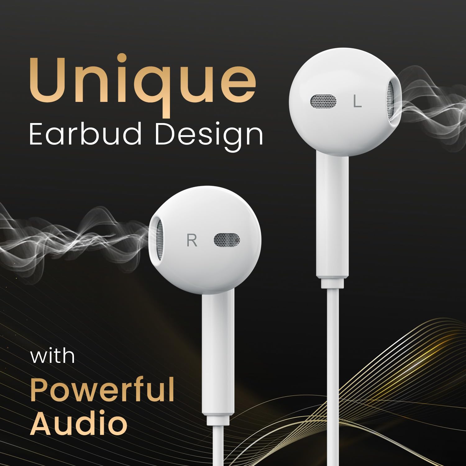 Portronics Conch Theta C Type-C Wired In-Ear Earphones with HD Mic | 14.2mm Dynamic Drivers | In-Line Controls | Tangle-Free TPE Cable | Compatible with Smartphones, Tablets & Laptops | White - Image 7
