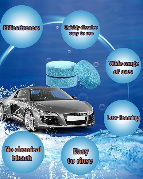 TEKCOOL Concentrated Automotive Glass Wiper Cleaning Tablets, Car Windshield Washer Solid Tablets, Glass Cleaner Tablets (Pack of 10)/ - Image 5
