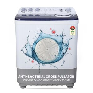 Haier 8kg 5 Star Semi Automatic Top Load Washing Machine | HTW80-186 | Vortex Pulsator