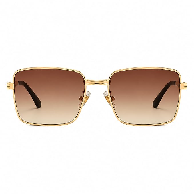 UV Protected Retro REctangular Sunglasses For Men & Women - Image 4