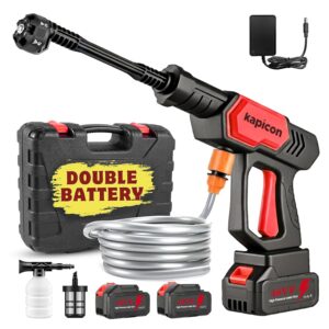 Kapicon KP-RBPW Cordless Pressure Washer 48V 12000mAh Battery | 80 Bar Portable High Pressure Car Washer with Spray Gun | Rechargeable Cleaner for Car, Bike, Home & Garden Cleaning