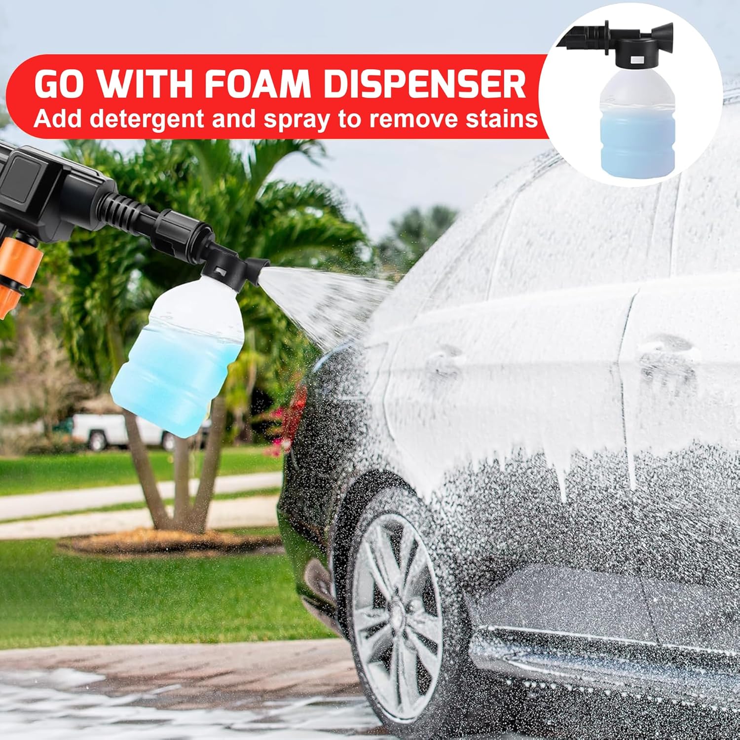Kapicon KP-RBPW Cordless Pressure Washer 48V 12000mAh Battery | 80 Bar Portable High Pressure Car Washer with Spray Gun | Rechargeable Cleaner for Car, Bike, Home & Garden Cleaning - Image 7