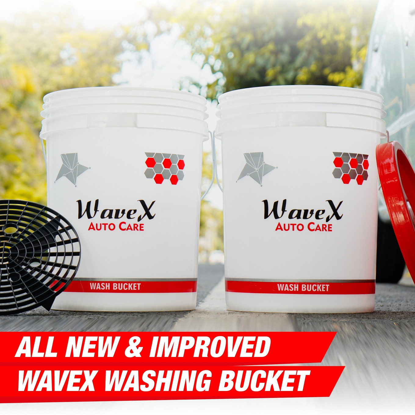 Wavex Grit Guard and Detailing Car Wash Bucket Combo - Image 3